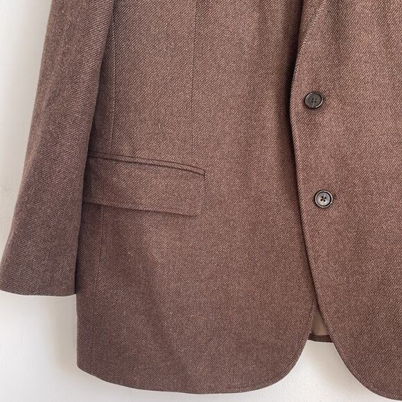 Brooks Brothers Yorkshire Tweed by MOON wool cashmere two button sport coat 46R - Picture 3 of 8